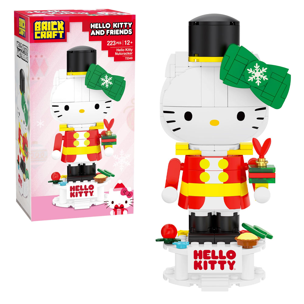 Brickcraft Hello Kitty Toy Soldier brick figure ready for festive display.