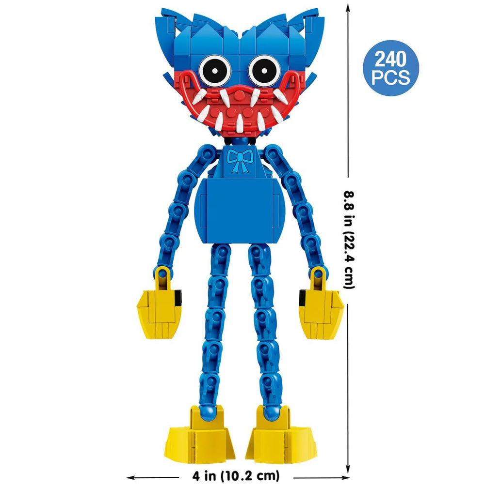 Brickcraft 240 multicolored bricks to build vibrant Huggy Wuggy.