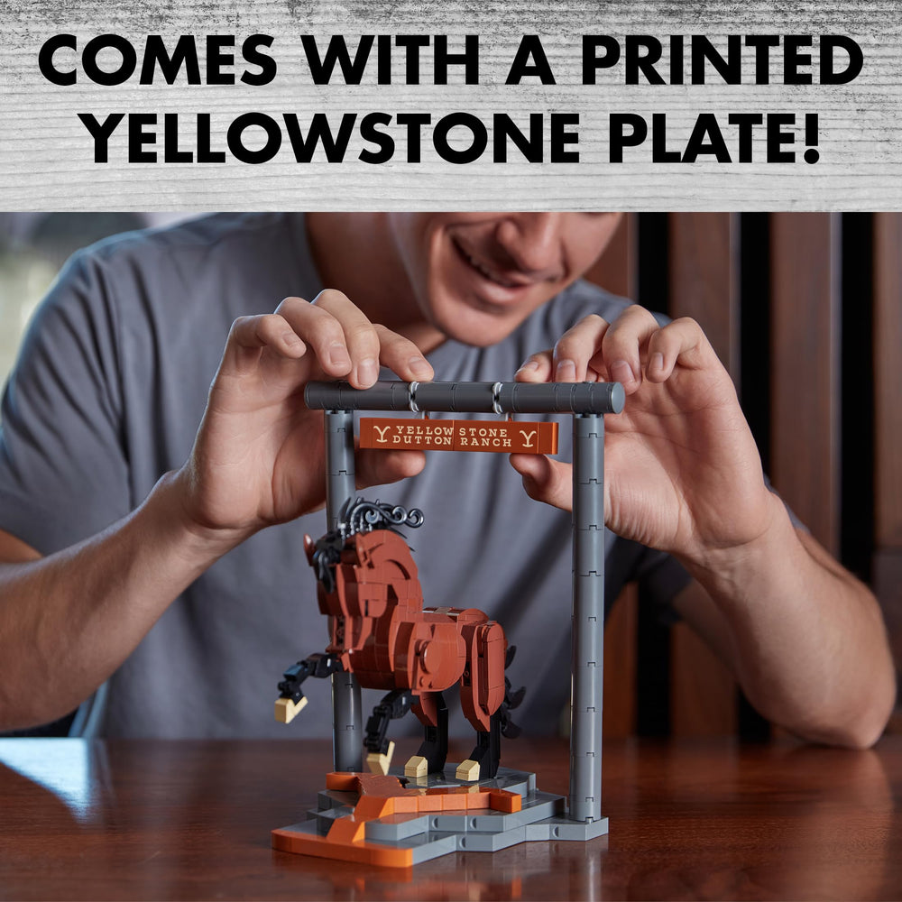 Brickcraft stable structure detail completes a realistic Western display.