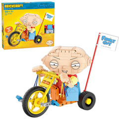 Brickcraft Stewie Trike Building Kit on display for fans and collectors.
