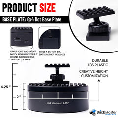 Infinity 360 studded platform secures LEGO bricks securely.