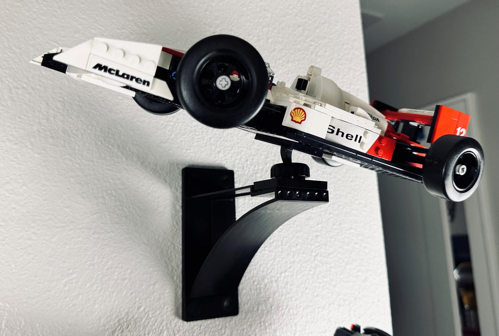 Brickmaster Displays Infinity Display Shelf sturdy base ensures balanced placement.