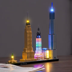 Brickshining kit close-up shows power options via battery or USB for easy setup.