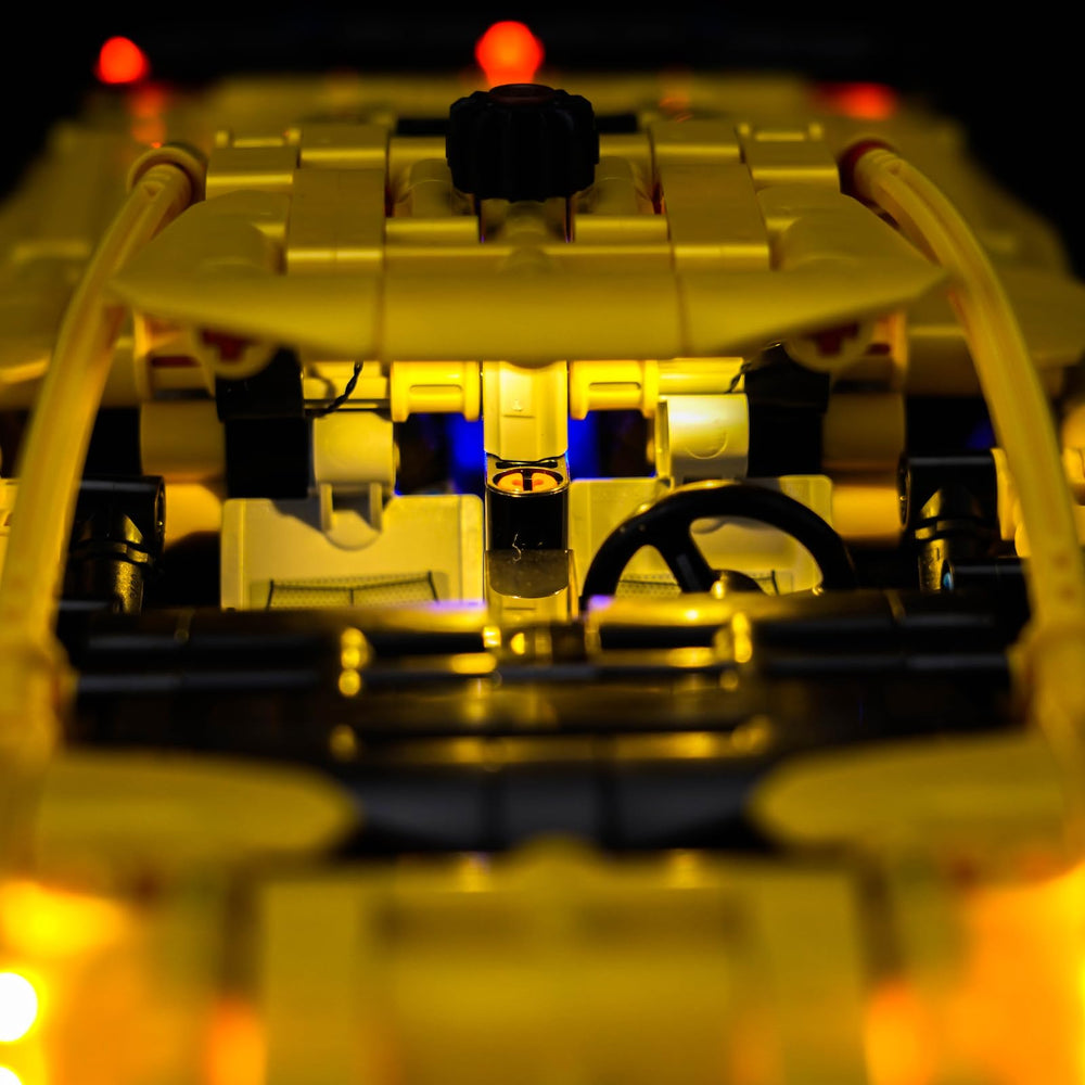 Brickshining LED lighting for 42205 interior adding cockpit glow