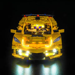 Brickshining lighting kit for Lego 42205 Corvette Stingray side view illuminated