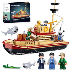 BrickTribe fishing boat 592 pcs overview showcases sturdy build for display and play
