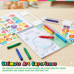 Bright Stripes compact travel folder kit keeps art organized on the go