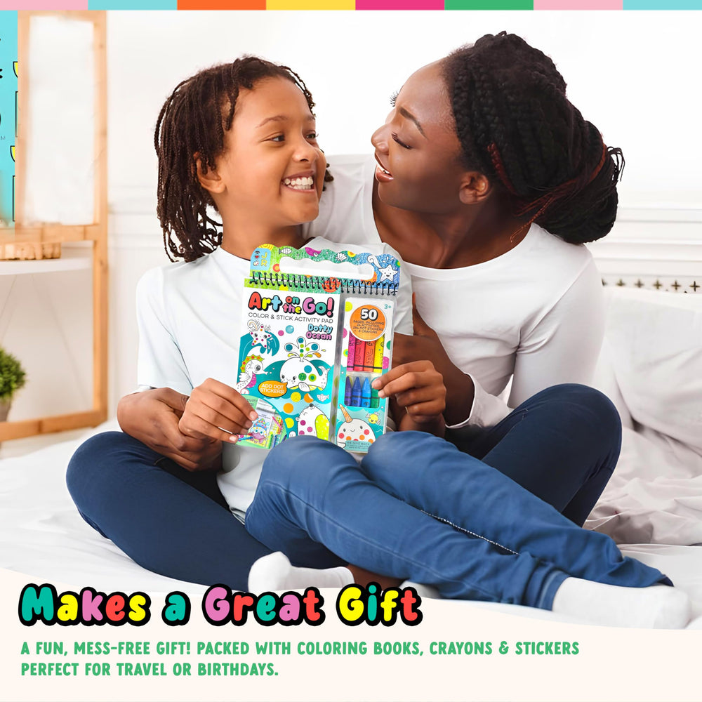 Bright Stripes compact travel kit fits in bags for on-the-go creativity.