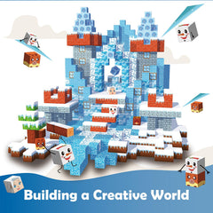 BrightBlox ice-castle blocks spark storytelling during building.