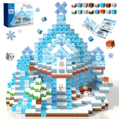 BrightBlox Ice-Castle magnets connect easily for creative builds.