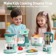 BRIGPICIOUS Coffee Maker Toy demonstrates pretend water dispensing during role-play.
