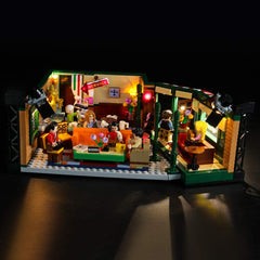 BRIKSMAX LED Lighting Kit for Central Perk glow enhances display brilliance.