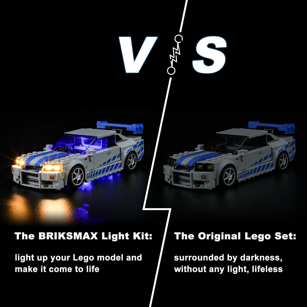 BRIKSMAX LED kit lit-up night view reveals crisp, safe illumination for display.