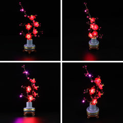 BRIKSMAX Plum Blossom light kit with step-by-step install for easy setup
