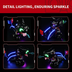 BRIKSMAX safe materials ensure safe LED integration for Toothless set.