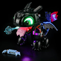 BRIKSMAX Toothless light kit enhances Lego 10375 with vivid illumination.