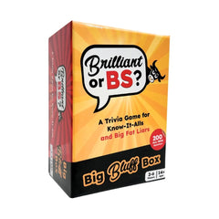 Brilliant or BS Big Bluff Box front view for lively party rounds