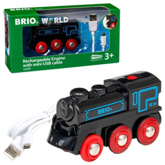 BRIO 33599 engine designed to work with BRIO World wooden trains and wagons.