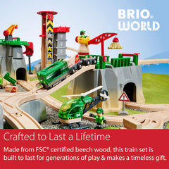 BRIO Cargo Mountain Set boxcars add cargo-loading fun and storytelling detail