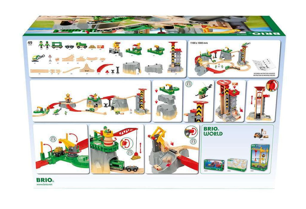 BRIO Cargo Mountain Set tracks connect smoothly for easy building and expansion