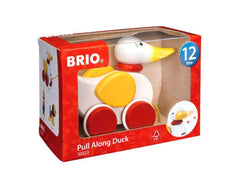 BRIO pull-along duck yellow pull cord enables easy interactive play