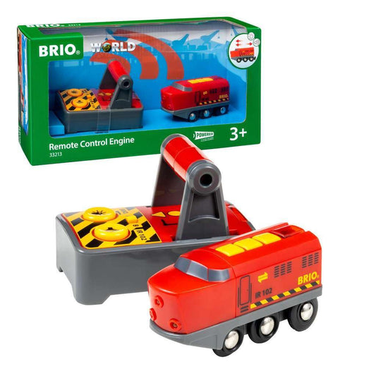 BRIO World 33213 remote control locomotive with forward and reverse control for imaginative play