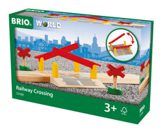 BRIO World 33388 railway crossing barriers for interactive play and coordination