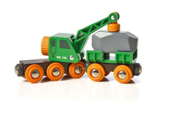 Crane operation with orange knob adds interactive movement