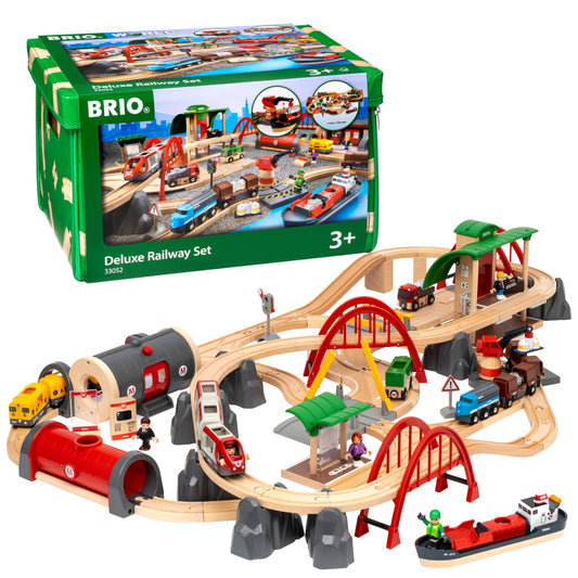 BRIO World Deluxe Railway Set 87-piece collection inspires imaginative storytelling
