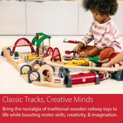 BRIO magnetic crane unloading at ship-to-train transfer for cause-and-effect play