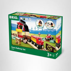 BRIO World Farm Railway Set fence and sign – farm boundary cues for imaginative play