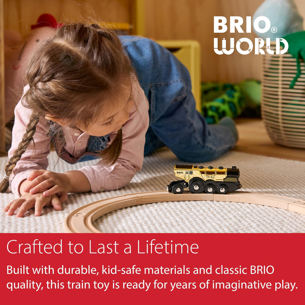 Wooden BRIO train made from FSC-certified wood for durable fun