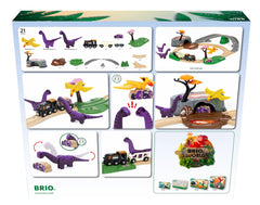 BRIO World movable dinosaurs adding action to the ride