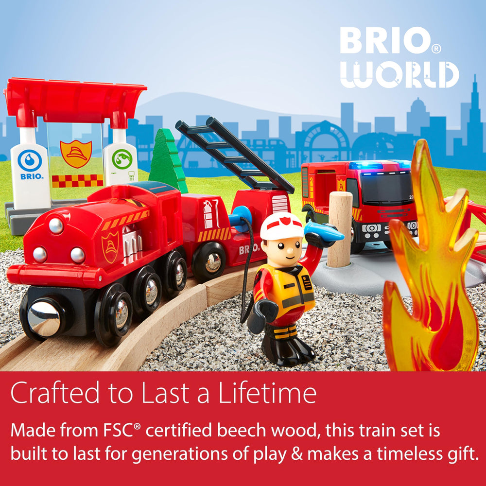 BRIO Rescue Firefighter Set is ideal for ages 3 and up