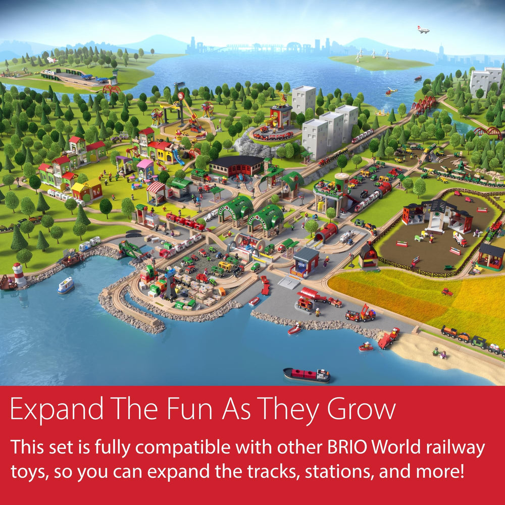 BRIO magnetic connections let children link cars easily for quick setup