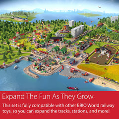 BRIO magnetic connections let children link cars easily for quick setup