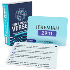 Briston Bible Memory Verse Flash Cards front view highlighting compact size and glossy finish for daily memorization.