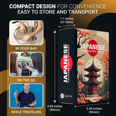 Briston Japanese phrase flash cards compact size—easy to tuck into bags for on-the-go learning.