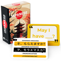 Briston Japanese phrase flash cards front cover—compact starter set for travel warmups.