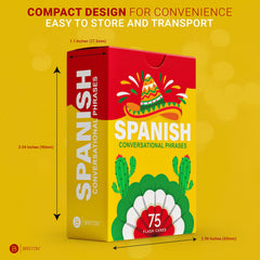 Briston Spanish flash cards are compact for pocket-friendly learning