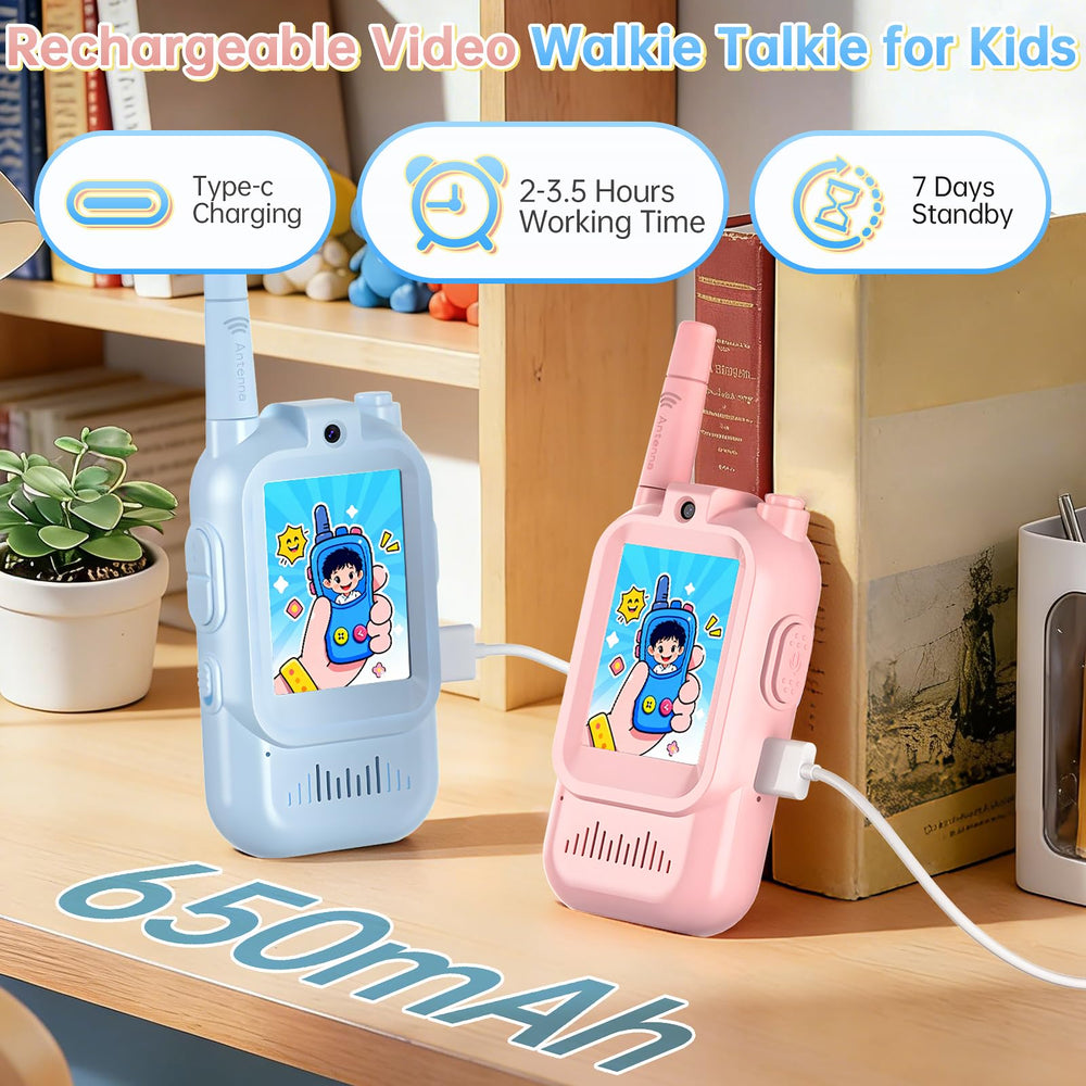 Brisum video walkie talkies camera and screen ready for real-time video chats