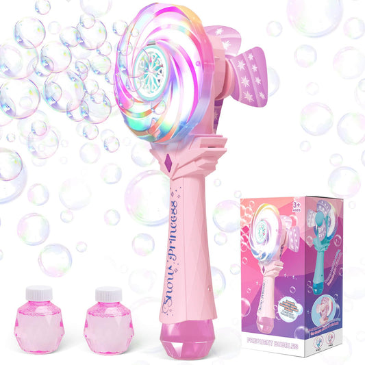 Britik bubble wand windmill design glows for vibrant outdoor playtime