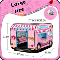Britik fire truck pop-up tent roll-up door open for easy access