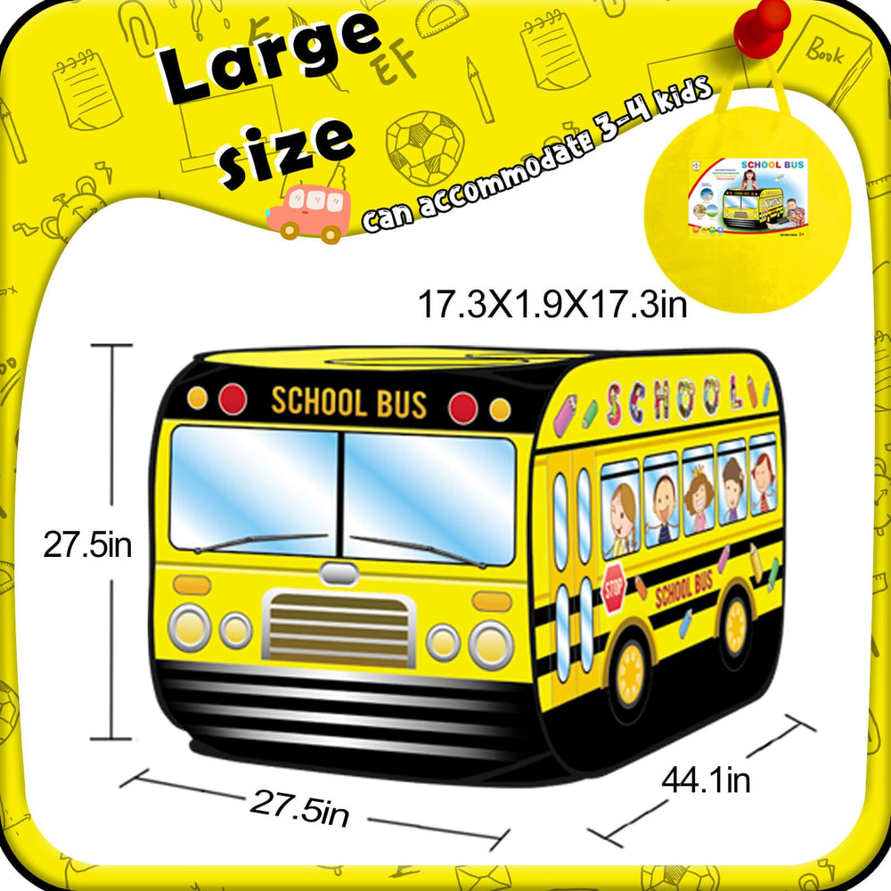 Spacious Britik school bus tent interior accommodates multiple kids
