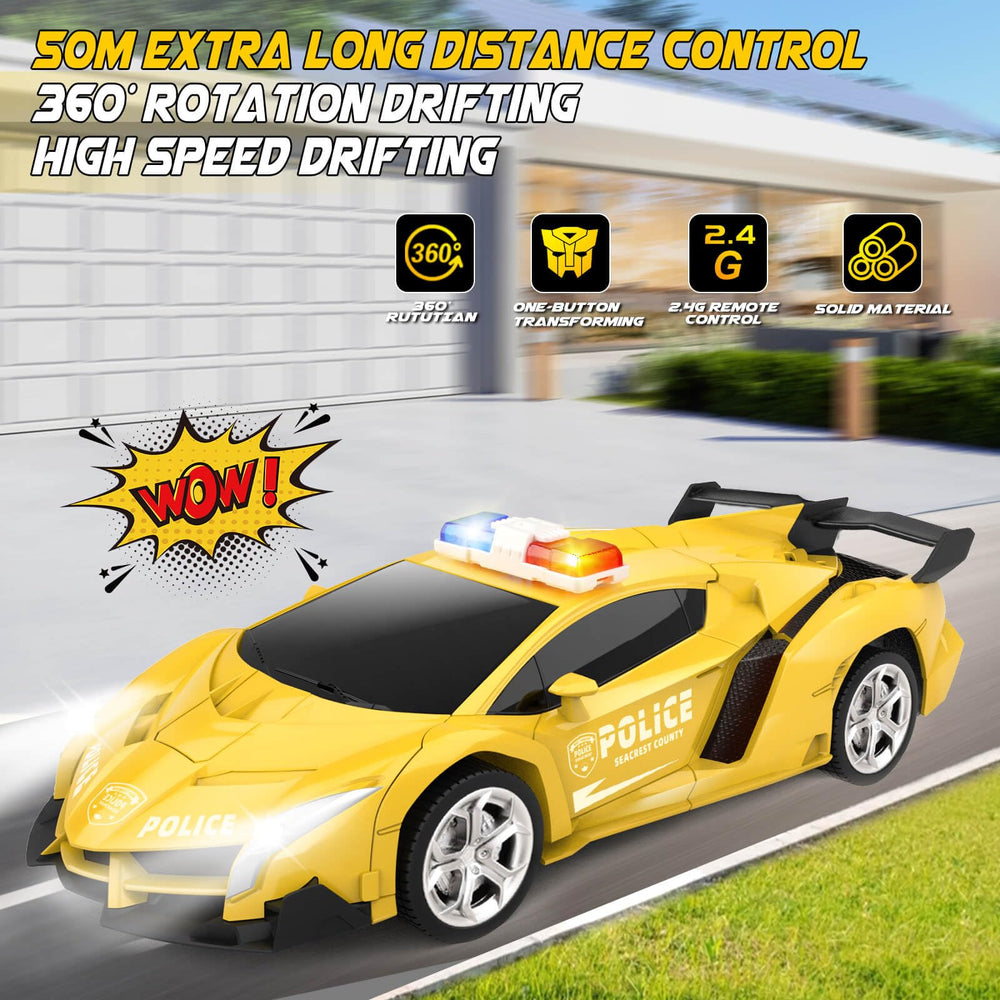 Britik Transform RC car durable ABS body with safe edges.