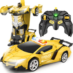 Britik Transform RC car front view, ideal for imaginative play.