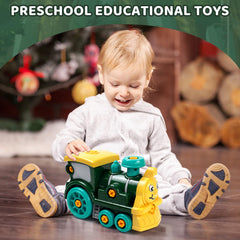 Brixlytoys train assembly demo—STEM exploration through step-by-step building.
