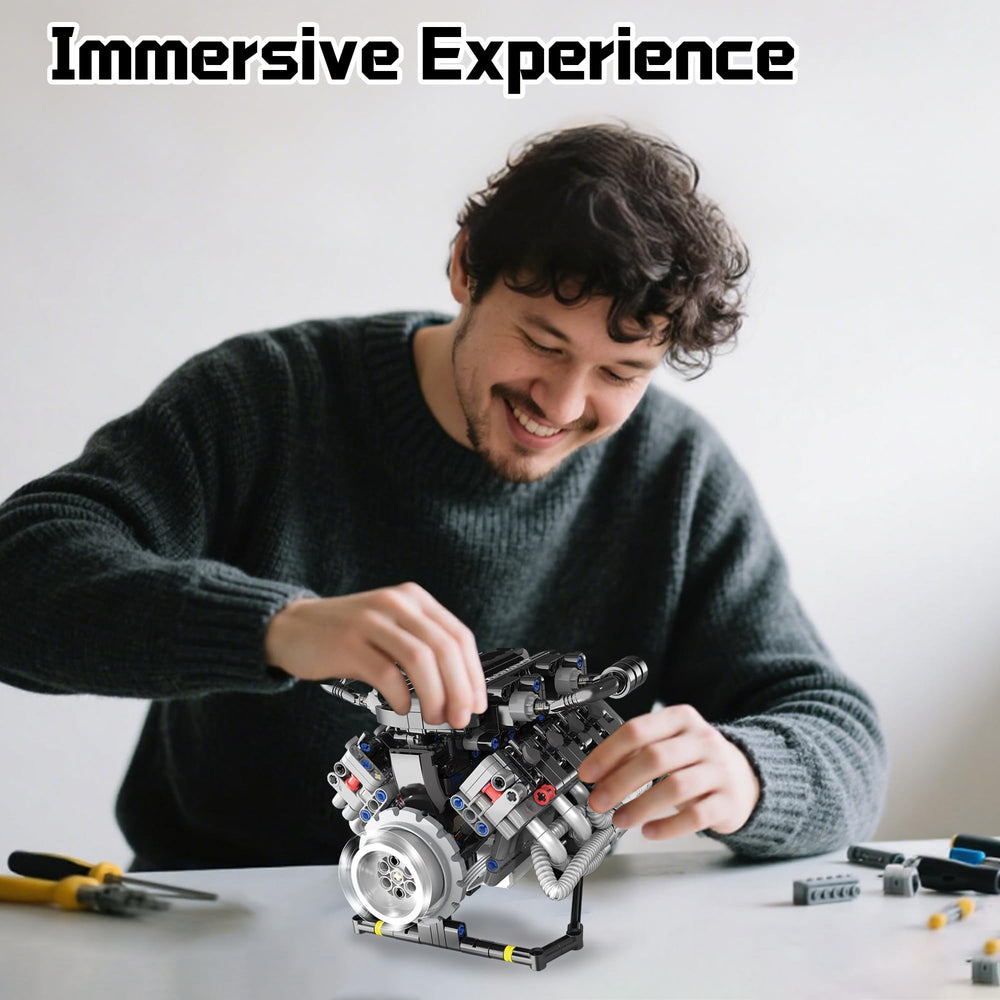 BrixVibe V8 Mini Engine Kit display-ready for shelf presentation