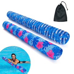 Brmoka inflatable pool noodle 56x6 in tropical design for versatile pool fun
