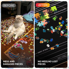 Brmoka puzzle mat rollup supports up to 2000 pieces for busy family sessions
